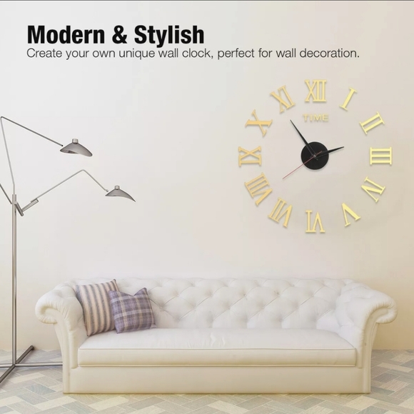 MODERN & STYLISH DIY GOLD WALL ⏰ CLOCK - Picture 2 of 9